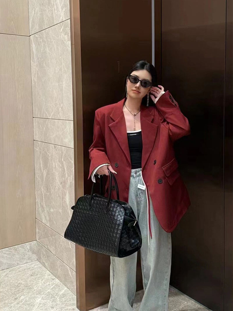 Sac cabas tissé au henné