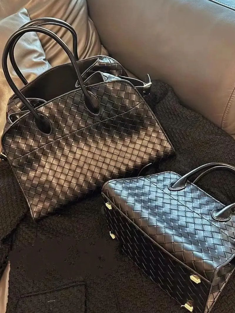 Sac cabas tissé au henné