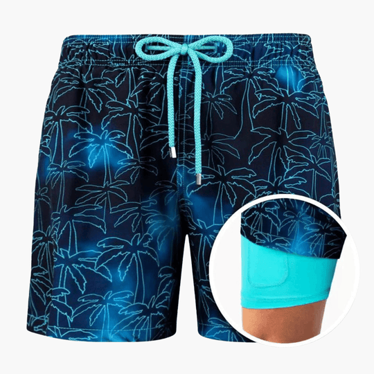 Short de bain homme à imprimé tropical – confortable et élégant