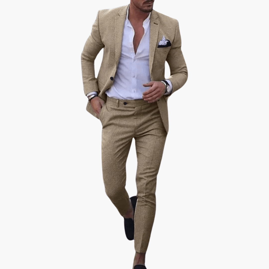 Costume homme coupe slim avec veste pour affaires et mariage