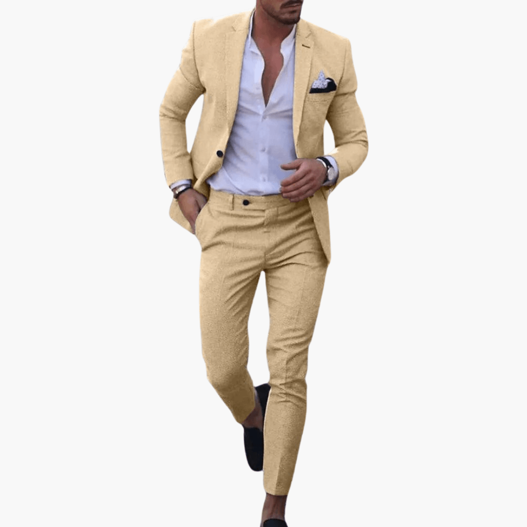 Costume homme coupe slim avec veste pour affaires et mariage