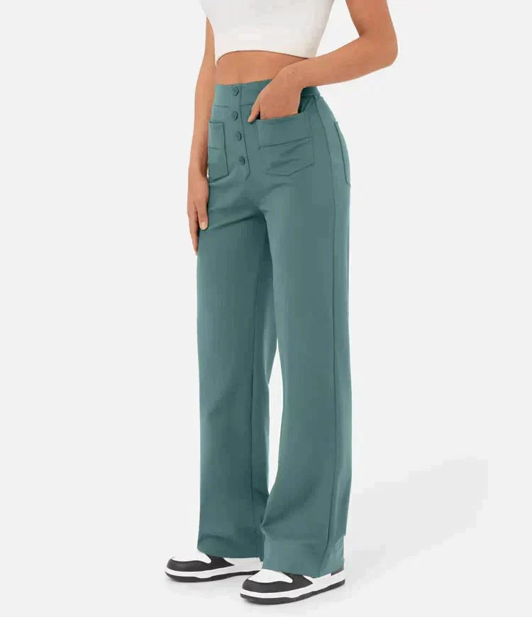 Brunhilde | Pantalon de loisirs taille haute élastique