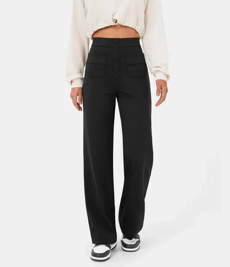 Brunhilde | Pantalon de loisirs taille haute élastique