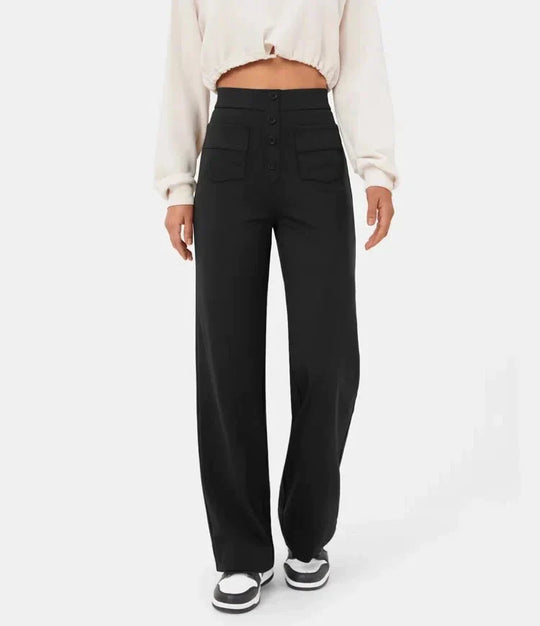 Brunhilde | Pantalon de loisirs taille haute élastique