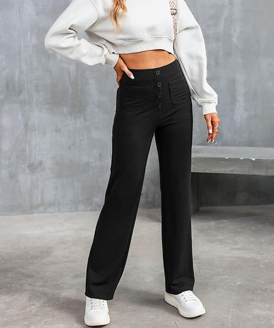 Brunhilde | Pantalon de loisirs taille haute élastique