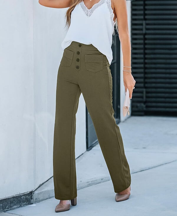 Brunhilde | Pantalon de loisirs taille haute élastique