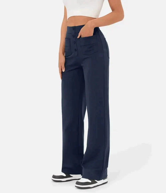 Brunhilde | Pantalon de loisirs taille haute élastique