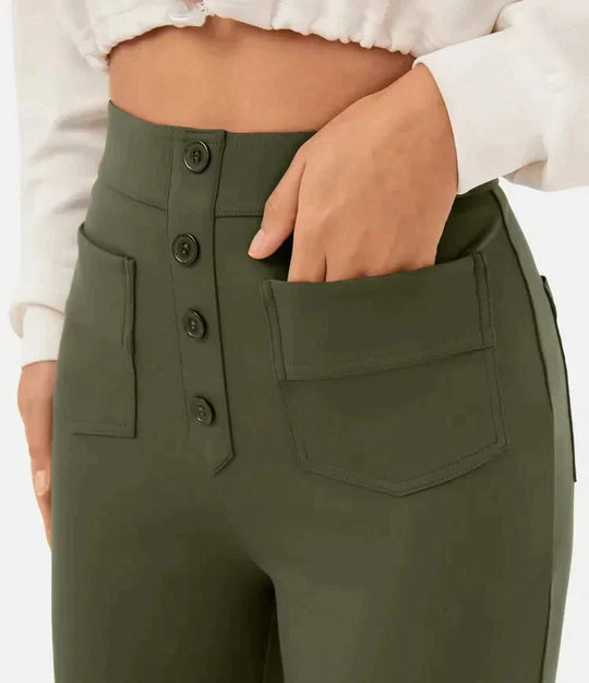 Brunhilde | Pantalon de loisirs taille haute élastique