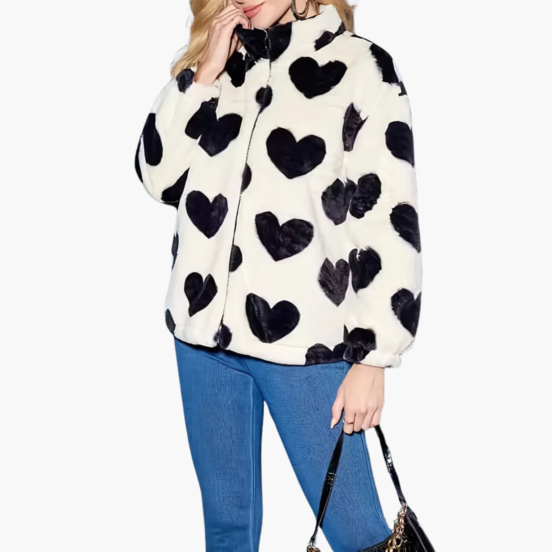 Ida | Veste décontractée à motif cœur