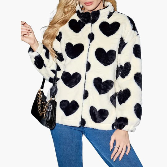 Ida | Veste décontractée à motif cœur
