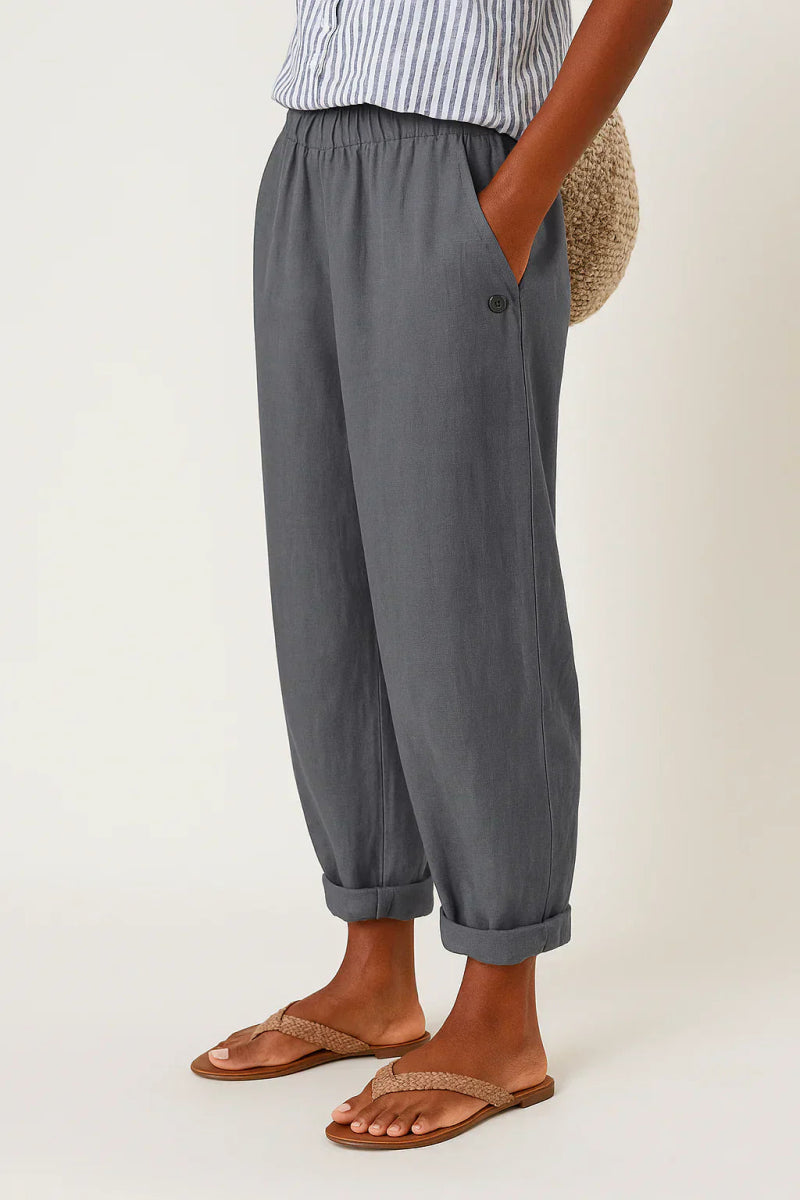 Isaline | Pantalon droit aéré à taille élastique