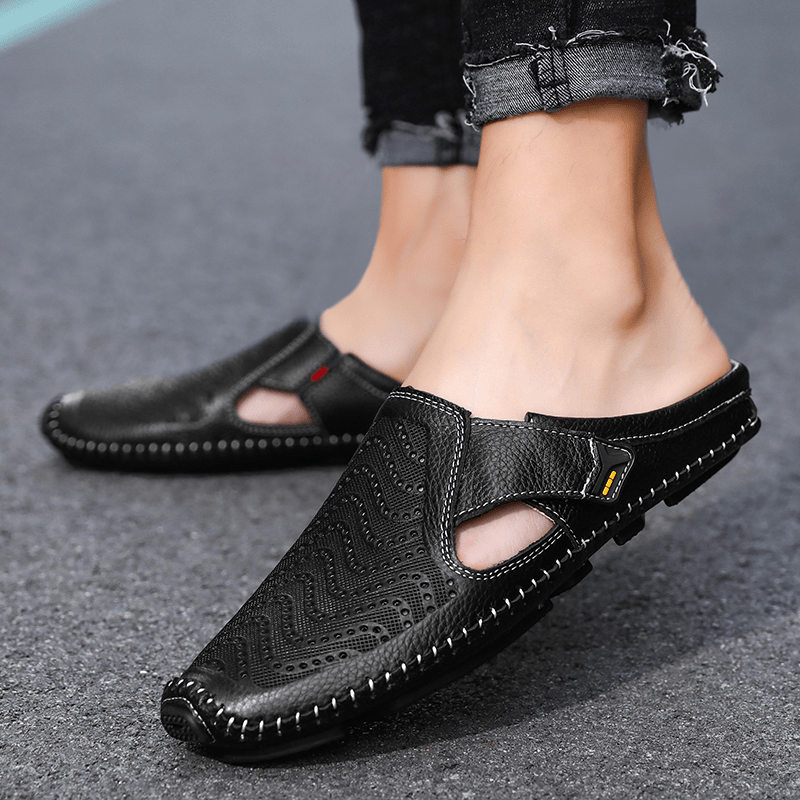 Sandales en cuir italien – pour femmes et hommes