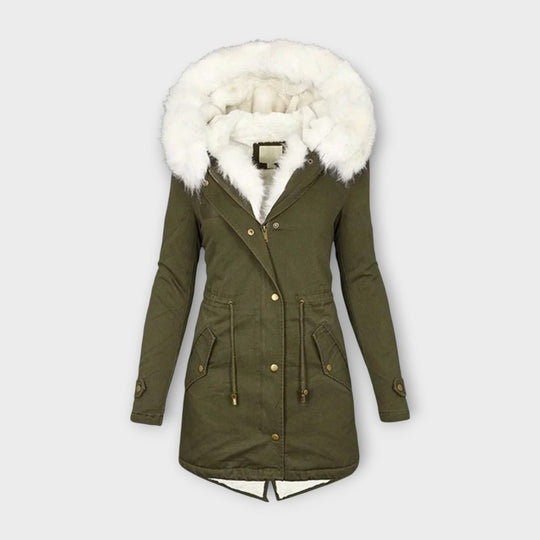 Ivara - Veste d'hiver imperméable et doublée de fourrure