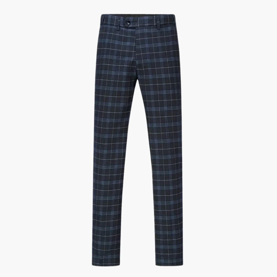 Ensemble de costume à carreaux - Costume homme 3 pièces coupe slim moderne