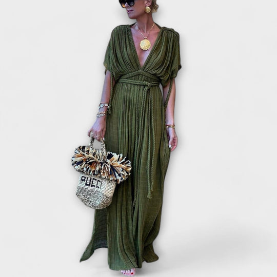 Robe longue kimono de style grec