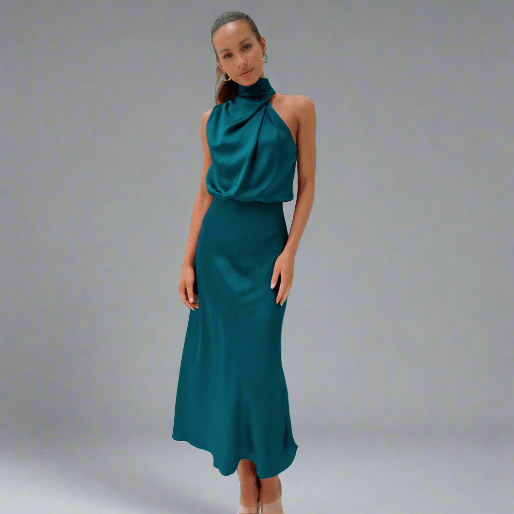 Kunigonde | Robe longue en satin élégante pour les occasions spéciales