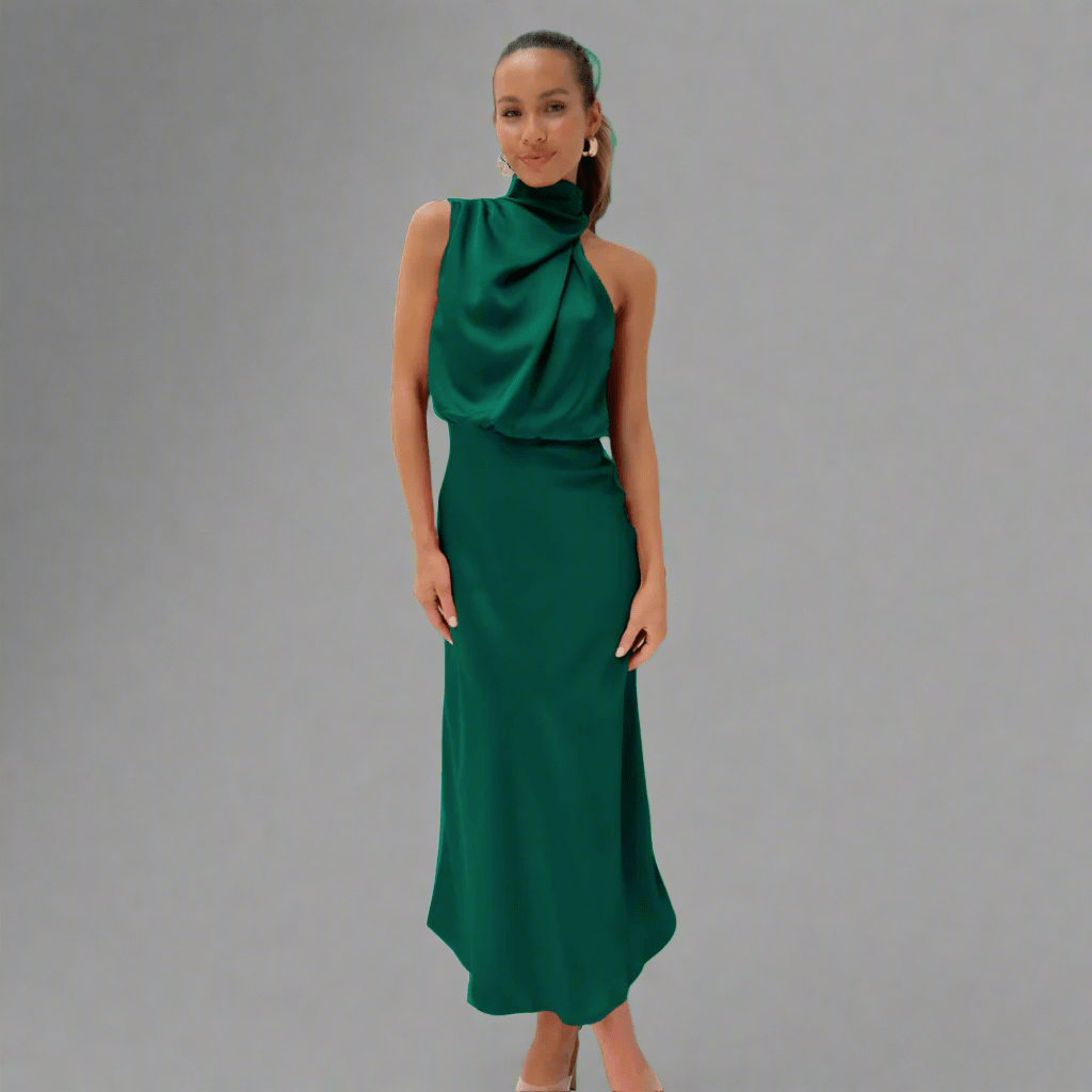 Kunigonde | Robe longue en satin élégante pour les occasions spéciales