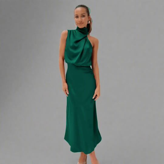 Kunigonde | Robe longue en satin élégante pour les occasions spéciales