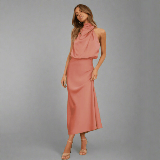 Kunigonde | Robe longue en satin élégante pour les occasions spéciales