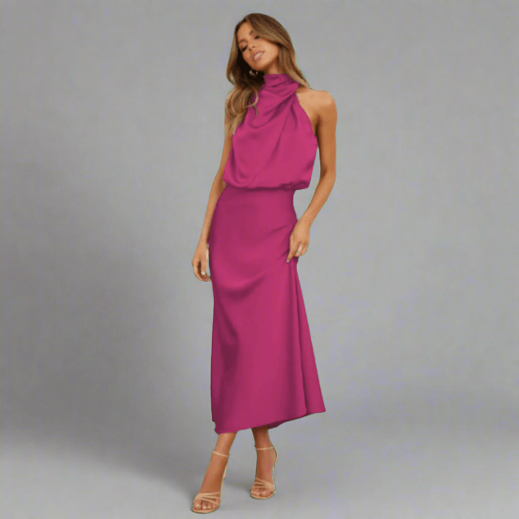 Kunigonde | Robe longue en satin élégante pour les occasions spéciales