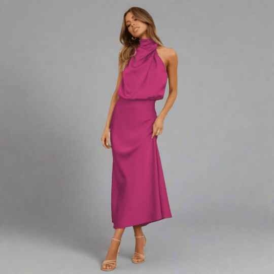 Kunigonde | Robe longue en satin élégante pour les occasions spéciales