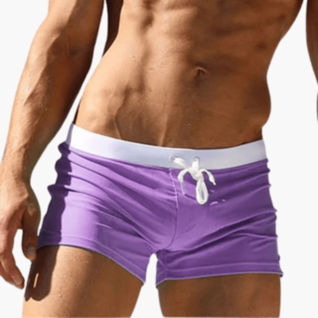 Maillot de bain court pour homme – coupe ajustée avec cordon de serrage 