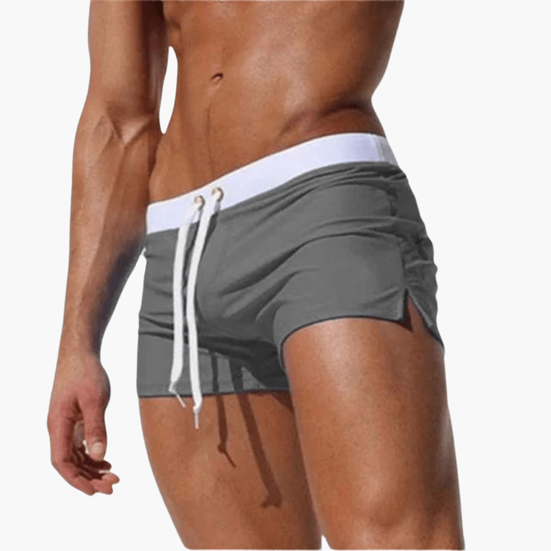 Maillot de bain court pour homme – coupe ajustée avec cordon de serrage 