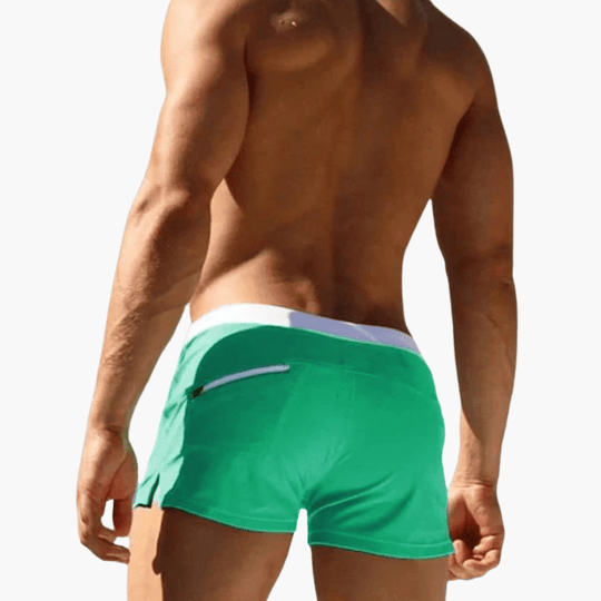 Maillot de bain court pour homme – coupe ajustée avec cordon de serrage 
