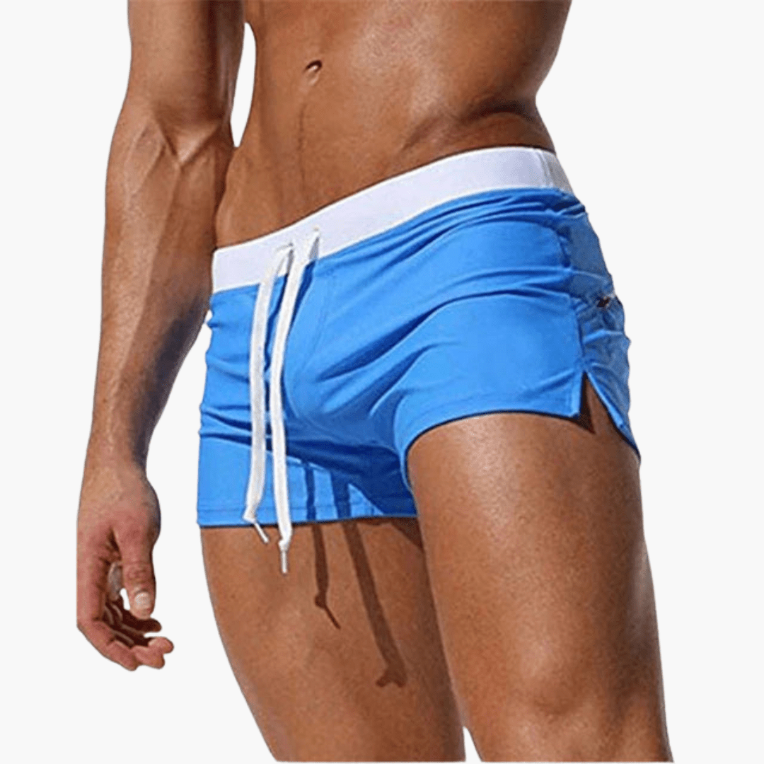 Maillot de bain court pour homme – coupe ajustée avec cordon de serrage 