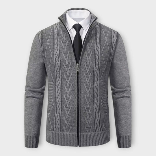 Liam - Cardigan homme élégant et doublé cachemire