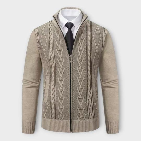 Liam - Cardigan homme élégant et doublé cachemire