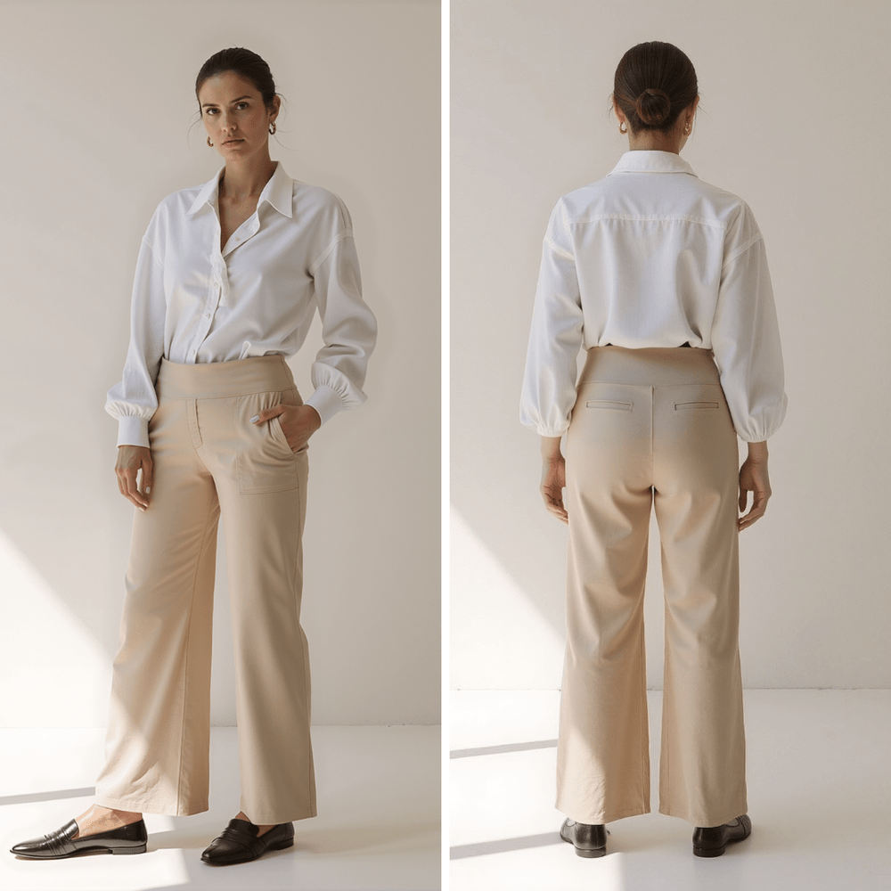 Liliane – Pantalon taille haute ample et élégant