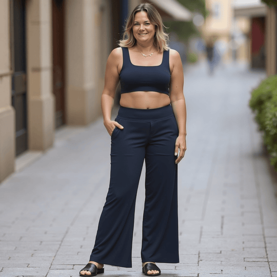 Liliane – Pantalon taille haute ample et élégant