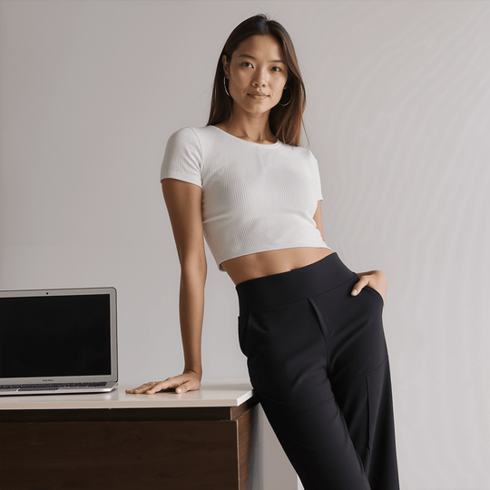 Liliane – Pantalon taille haute ample et élégant