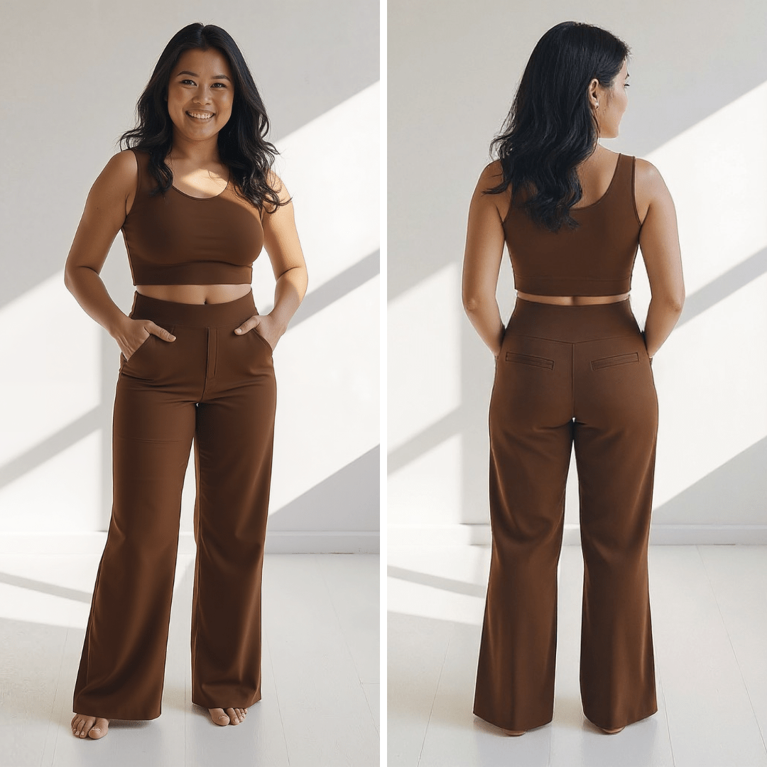Liliane – Pantalon taille haute ample et élégant