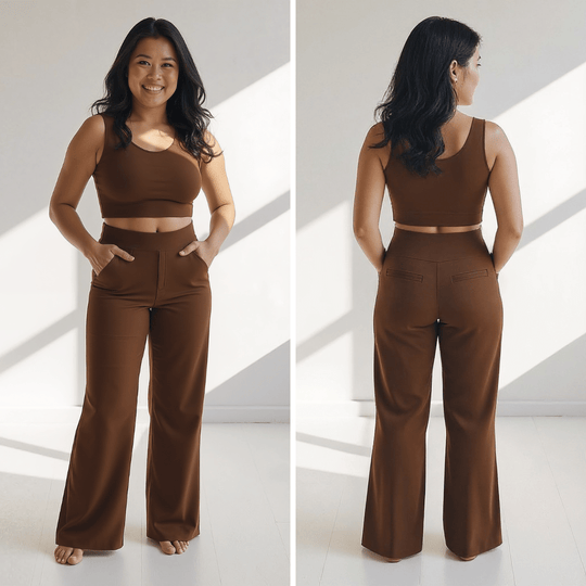 Liliane – Pantalon taille haute ample et élégant