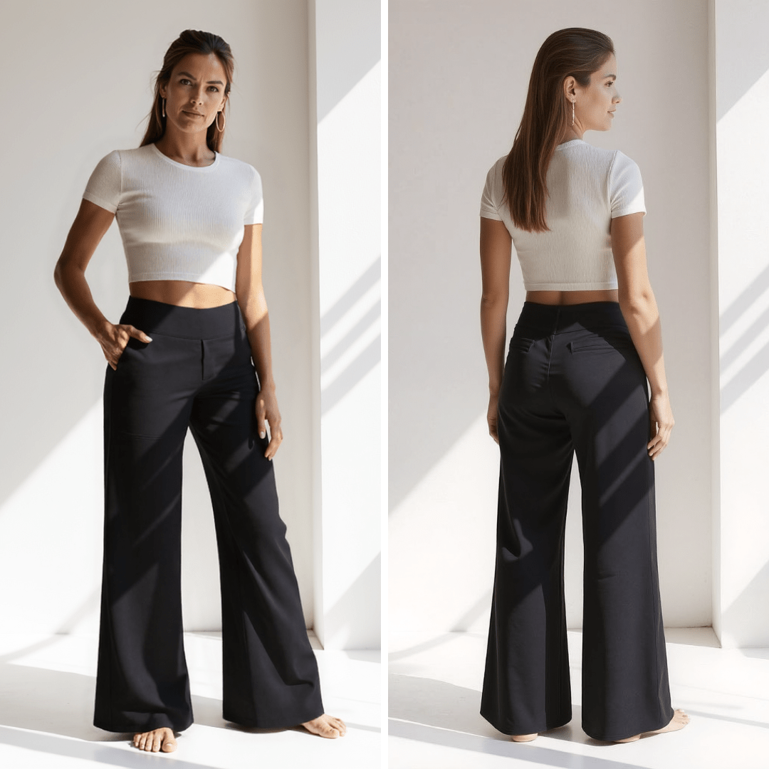 Liliane – Pantalon taille haute ample et élégant