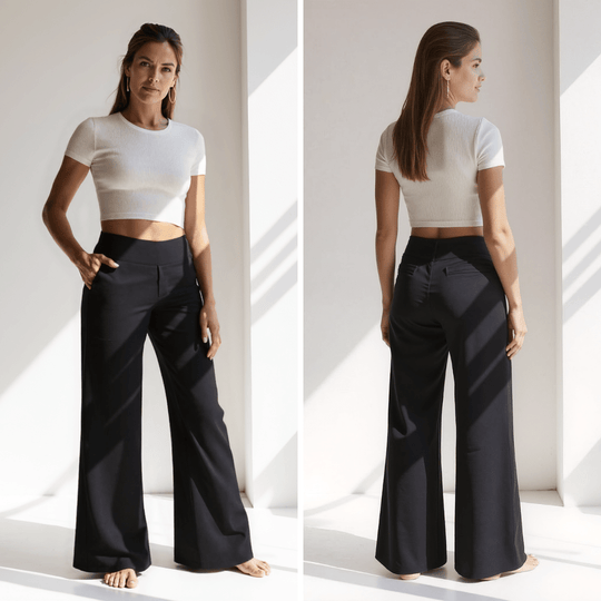 Liliane – Pantalon taille haute ample et élégant