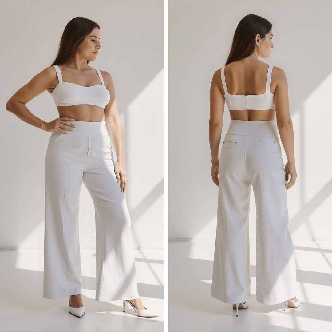 Liliane – Pantalon taille haute ample et élégant