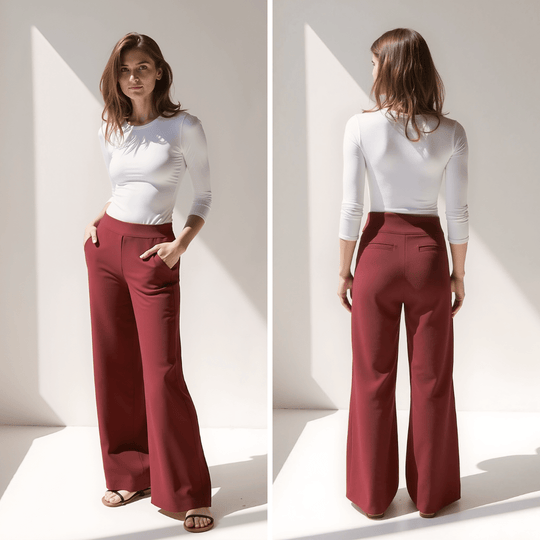 Liliane – Pantalon taille haute ample et élégant