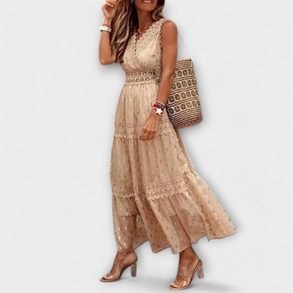 Lola - Robe longue en dentelle bohème 