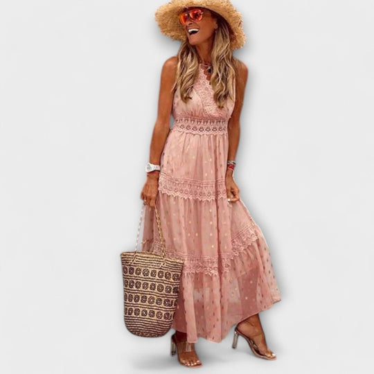 Lola - Robe longue en dentelle bohème 