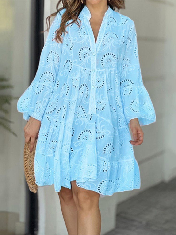 LOWEY | ROBE MIDI ÉLÉGANTE BRODÉE 