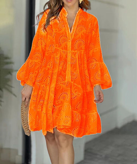 LOWEY | ROBE MIDI ÉLÉGANTE BRODÉE 