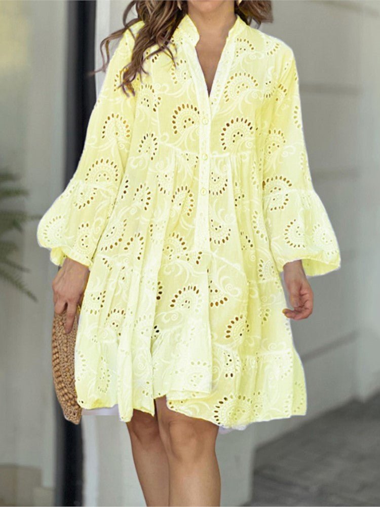 LOWEY | ROBE MIDI ÉLÉGANTE BRODÉE 