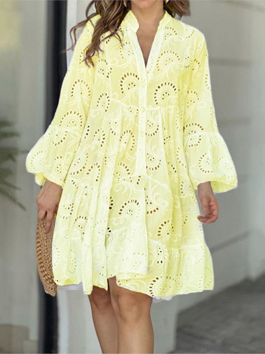 LOWEY | ROBE MIDI ÉLÉGANTE BRODÉE 