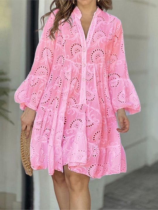 LOWEY | ROBE MIDI ÉLÉGANTE BRODÉE 