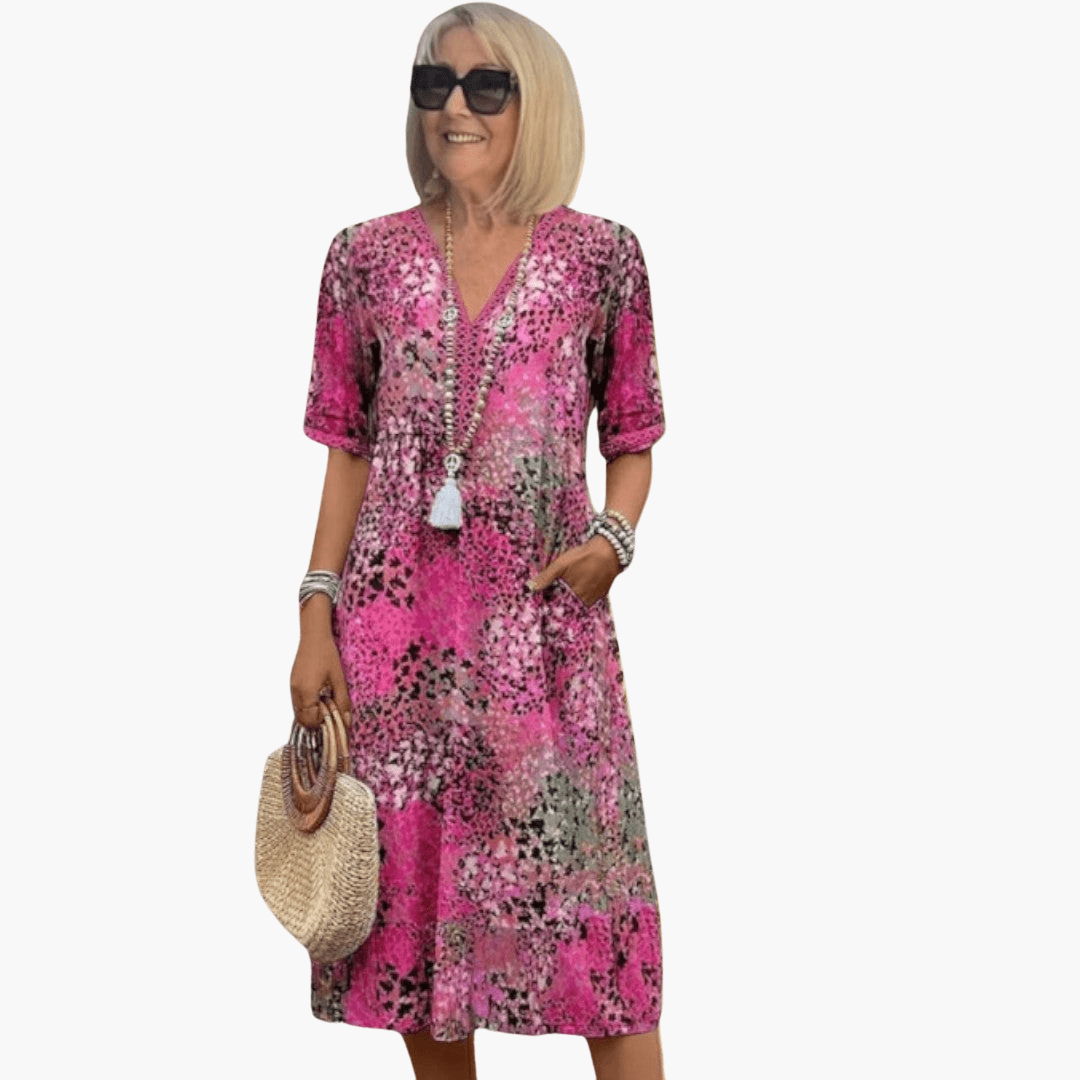 Maja | Robe fleurie qui cache votre ventre sans effort