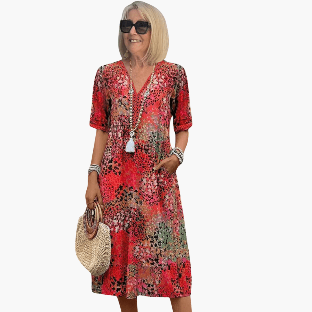 Maja | Robe fleurie qui cache votre ventre sans effort