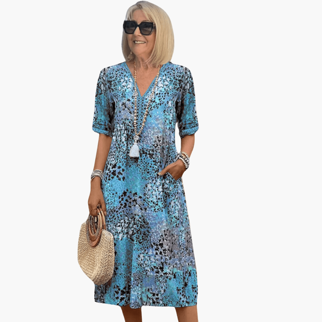 Maja | Robe fleurie qui cache votre ventre sans effort